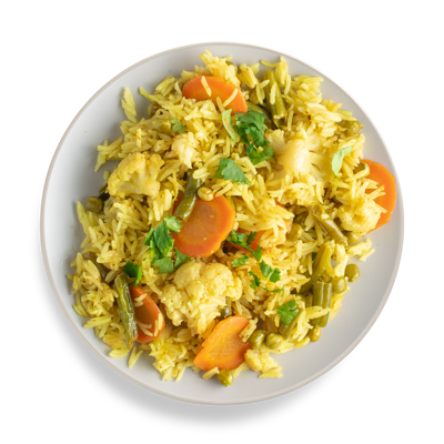Индийский плов бирьяни с овощами в Готово китчен по цене 232 ₽