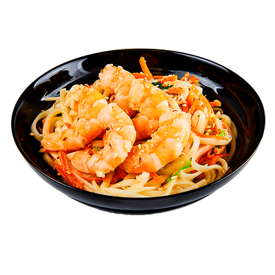Вок удон сливочный с креветкой в NinjaFood по цене 635 ₽