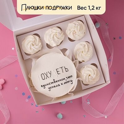Бенто-торт и капкейки Успела Похудеть в Плюшки подружки по цене 3520 ₽