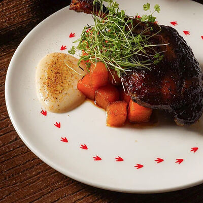 Утиная ножка в медув Гусь в яблоках по цене 1390 ₽