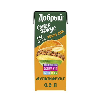 Сок Добрый Мультифрукт 0,2 л в Zibo Food по цене 101 ₽