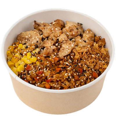 Вок жареный рис с курицей в Суши-Маркет по цене 375 ₽