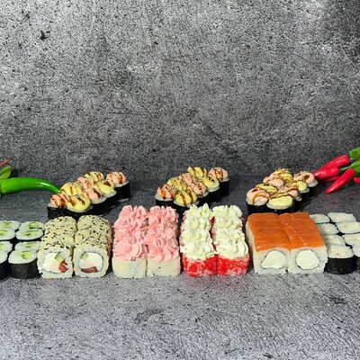 Сет 2 килороллов в Всё вкусно и недорого по цене 2200 ₽