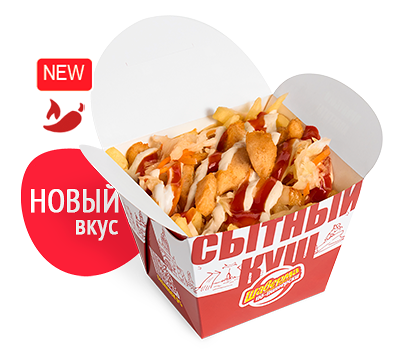 Сытный куш с фри и острым соусом в Шаверма по-питерски по цене 425 ₽