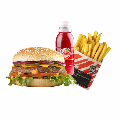 Биг бургер-комбо в Три соуса по цене 499 ₽