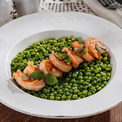 Орзо со шпинатом и креветками в Вера Фёдоровна по цене 690 ₽