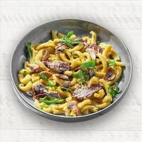 Паста Казаречче с томлеными щечками в Перчини