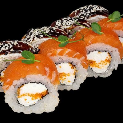 Ролл Атлантический с лососем и угрем в Sushiko по цене 959 ₽