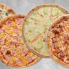 Фантастическая четверка Сочная сёмга, Жюльен, Барбекю, Гавайская L в Добрая пицца по цене 2872