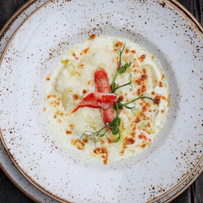 Равиоли с крабом в Chalet River Club по цене 1190 ₽