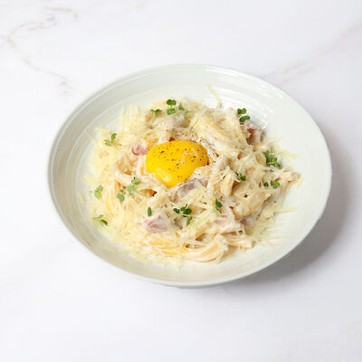 Паста Казаречче карбонара в MOGU по цене 640 ₽