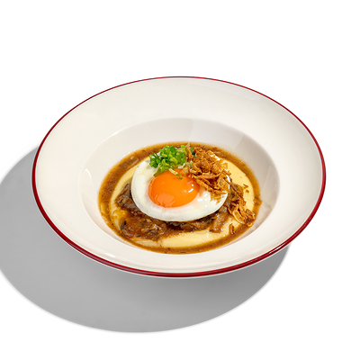 Бифштекс с яйцом и пюре в Здрасте по цене 1050 ₽