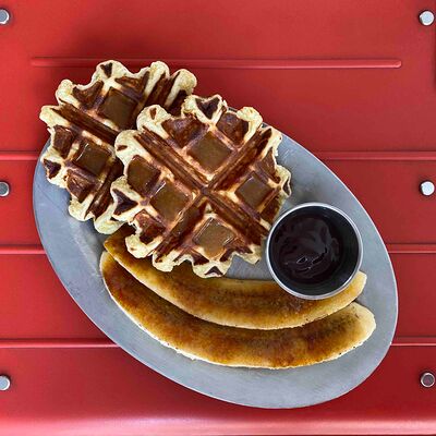 Вафля творожная с бананом в Smazhenka bistro по цене 22 р.