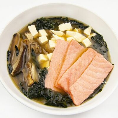 Мисо суп с лососем в Фитнес меню по цене 530 ₽