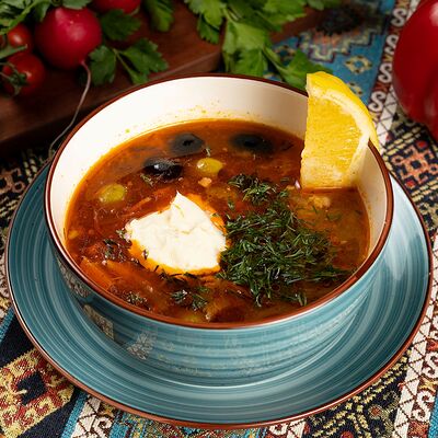 Суп Солянка в Кафе Сим-Сим по цене 520 ₽