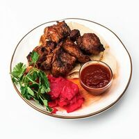 Шашлык из свинины в Южани с огоньком на Маркса