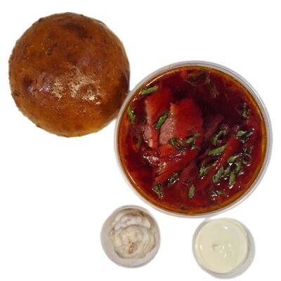 Борщ с салом и сметанойв Кебабз по цене 285 ₽