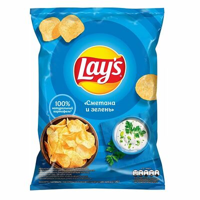 Чипсы Lay's Сметана-зелень в ФК Балтика сектор D по цене 150 ₽
