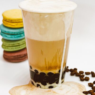 Латте-макиато с сырной пенкой в Black Pug Bubble Tea по цене 550 ₽