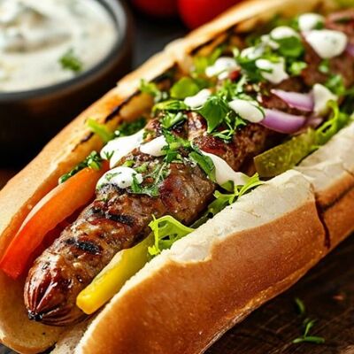 Люля - кебаб говяжий в хот - догев HOT DOG BRO по цене 540 ₽