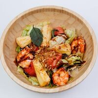 Салат с арбузом и креветками в DoubleU