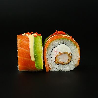 Ролл Радуга в RollWok club Азиатская кухня по цене 699 ₽