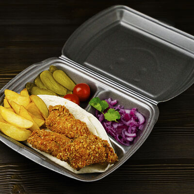 Бизнес-ланч на крылышках с картофелем по-деревенски в Baker Kebab по цене 430 ₽