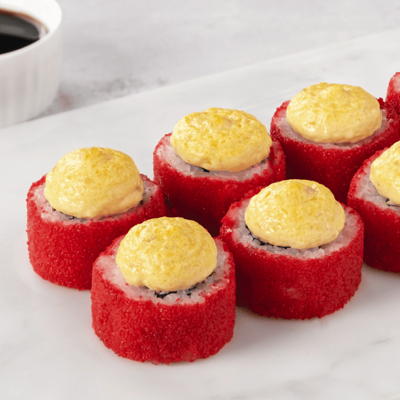 Калифорния с лососем хот в Японский домик по цене 508 ₽