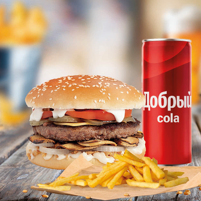 Лесной бургер комбо в Papa Grill по цене 447