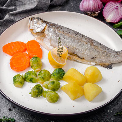 Форель на пару с овощами в Сахара по цене 2900 ₽