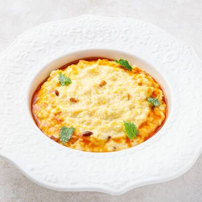 Пшенная каша с тыквой, кедровым орехом и соленой карамелью в Osteria Mario по цене 510 ₽