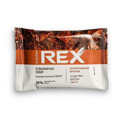 Хлебцы протеиновые Rex Crispy Шоколадный брауни в Кухня на районе по цене 105 ₽