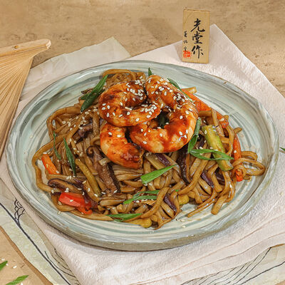 Удон с креветкой в Pikapika по цене 3490 ₸