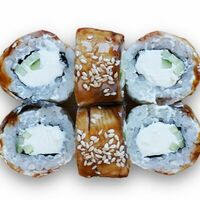 Круглый ролл Филадельфия с угрем в Sushi Fish