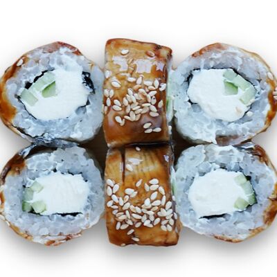 Круглый ролл Филадельфия с угрем в Sushi Fish по цене 530 ₽