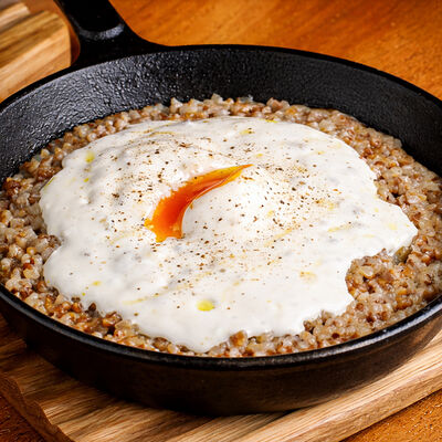 Гречотто с муссом из пармезана в La Biga по цене 650 ₽