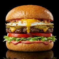 Бургер Одноглазый (котлета на выбор) в Место Про Тесто