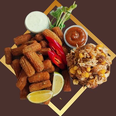 Сет Чуррос с рваным цыпленком в Churreria Comida Mexicana по цене 25 р.