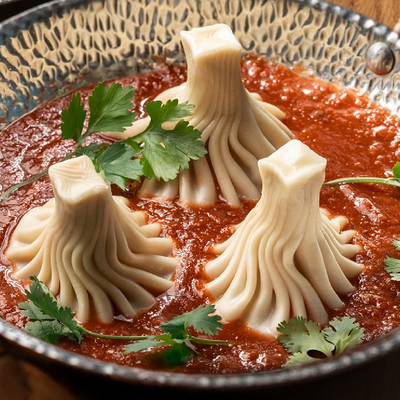 Хинкали с томатным соусом в ЮжанеГорожане по цене 678 ₽