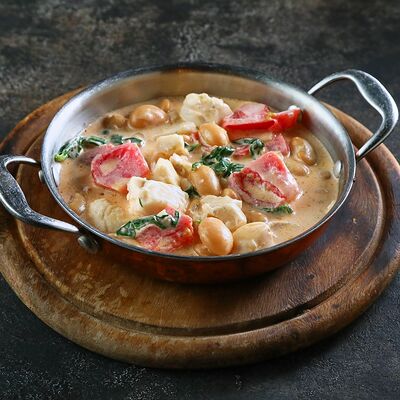 Томленый судак с фасолью и шпинатом в ЛарисуВаннуХочу по цене 750