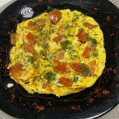 Омлет с Кубанскими Томатами в Райский дворик по цене 220 ₽