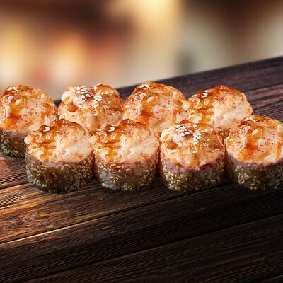 Ролл с лососем и креветкой в Суши Рай по цене 900 ₽