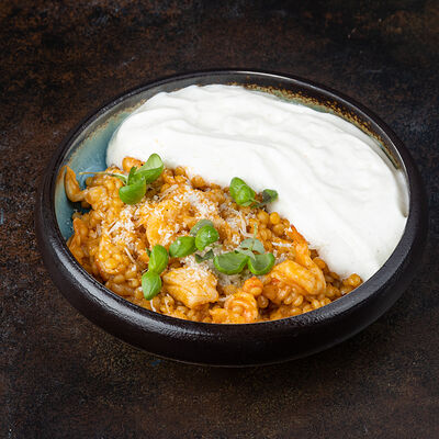 Пти тим с морепродуктами и муссом пармезан в Город детей по цене 810 ₽