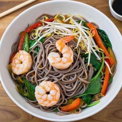 Соба с креветками терияки в Высокий Градус по цене 470 ₽