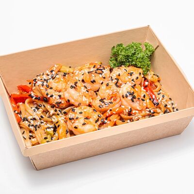 Удон с креветками и овощами в Best Food Sochi кафе правильного питания по цене 785 ₽