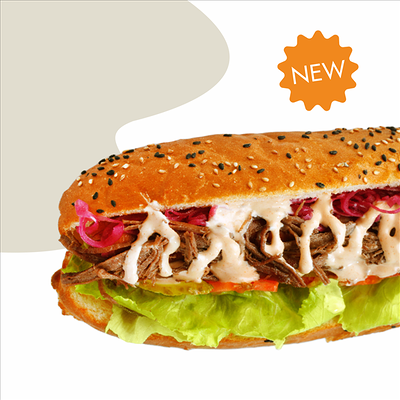 Хот-дог Мясной босс средний в Хлебушек 3к2 по цене 595 ₽