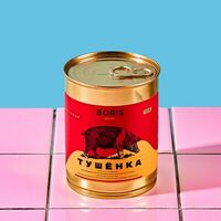 Свинина тушёная постная в железной банке в Борщ
