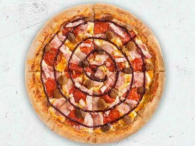 Супер Мясная Барбекю Пицца 30 см Пан тесто в Pizza HeartPizza Hut по цене 829