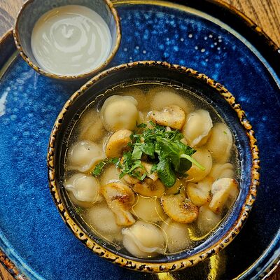 Пельмешки на грибной волнев RestoРай по цене 850 ₽