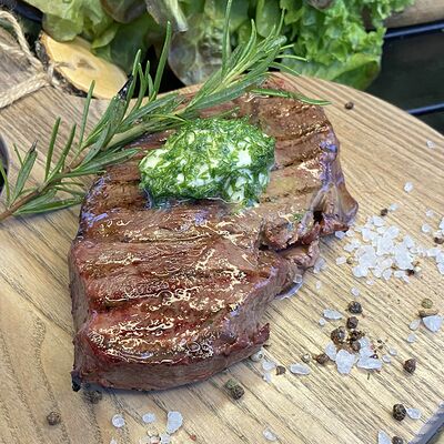 Smoky Стейк Мраморный Grill с овощами Grill в Мёд и мясо по цене 1790 ₽